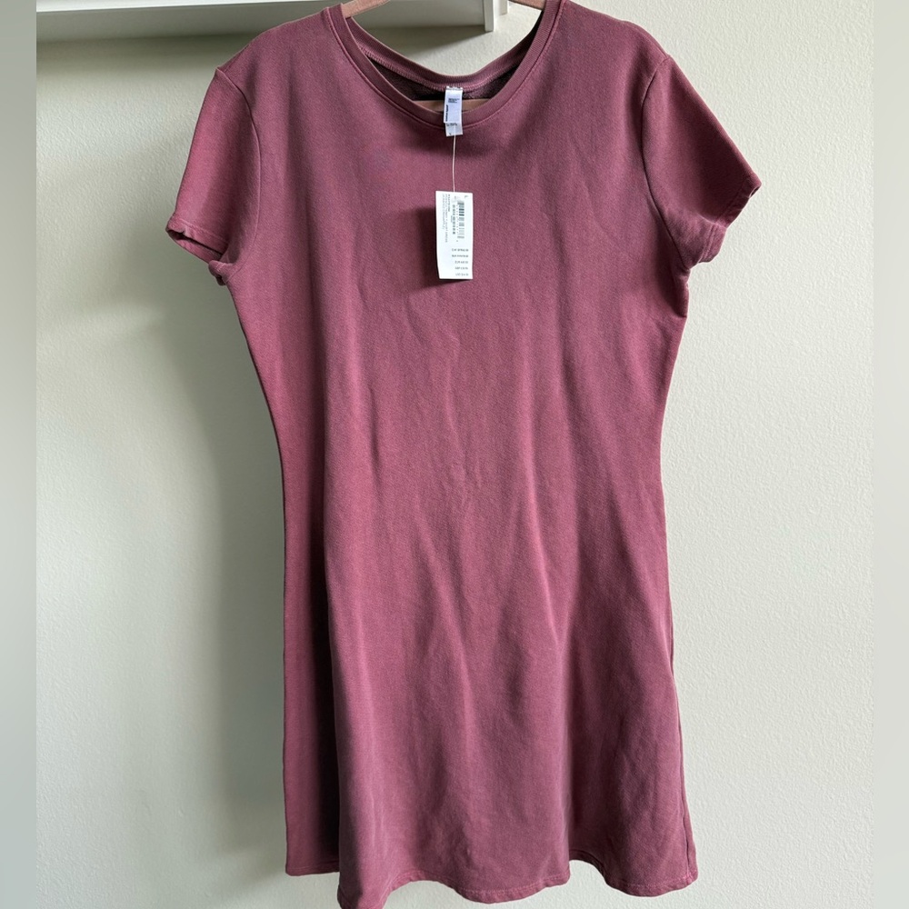 American Apparel Plum Crewneck Tshirt Dress